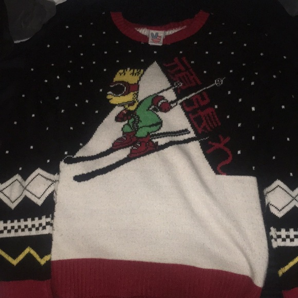 Junkfood bart simpson ugly sweater - Picture 2 of 3